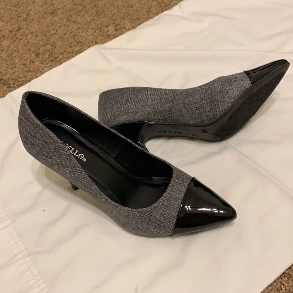 Black and gray heels size 8